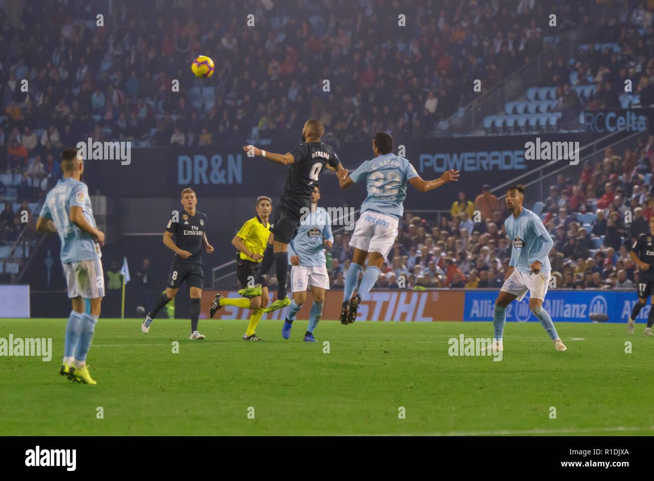 Vigo, Espagne. 11 Nov 2018 ;. La Liga match entre Real Club Celta de Vigo et Real Madrid en Balaidos stadium ; Vigo ; score 2 à 4. Credit : Brais Seara/Alamy Live News Banque D'Images