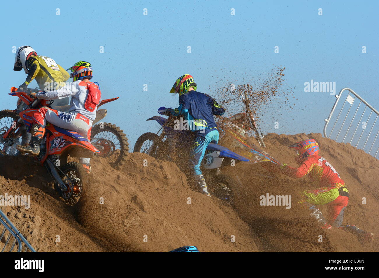Plage de Skegness race Les 10 et 11 novembre 2018. Enduro, Motocross, side-car et quad racing sur le sable Banque D'Images Plage de Skegness race Les 10 et 11 novembre 2018. Enduro, Motocross, side-car et quad racing sur le sable Banque D'Images