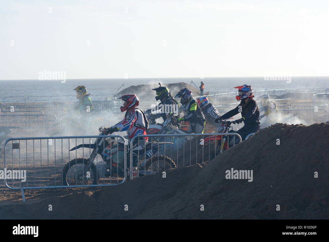 Plage de Skegness race Les 10 et 11 novembre 2018. Enduro, Motocross, side-car et quad racing sur le sable Banque D'Images Plage de Skegness race Les 10 et 11 novembre 2018. Enduro, Motocross, side-car et quad racing sur le sable Banque D'Images