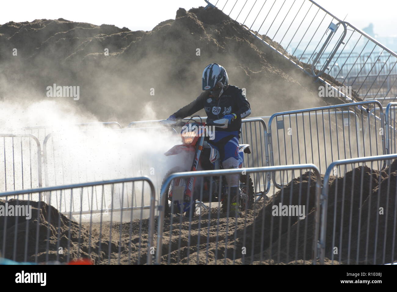 Plage de Skegness race Les 10 et 11 novembre 2018. Enduro, Motocross, side-car et quad racing sur le sable Banque D'Images Plage de Skegness race Les 10 et 11 novembre 2018. Enduro, Motocross, side-car et quad racing sur le sable Banque D'Images
