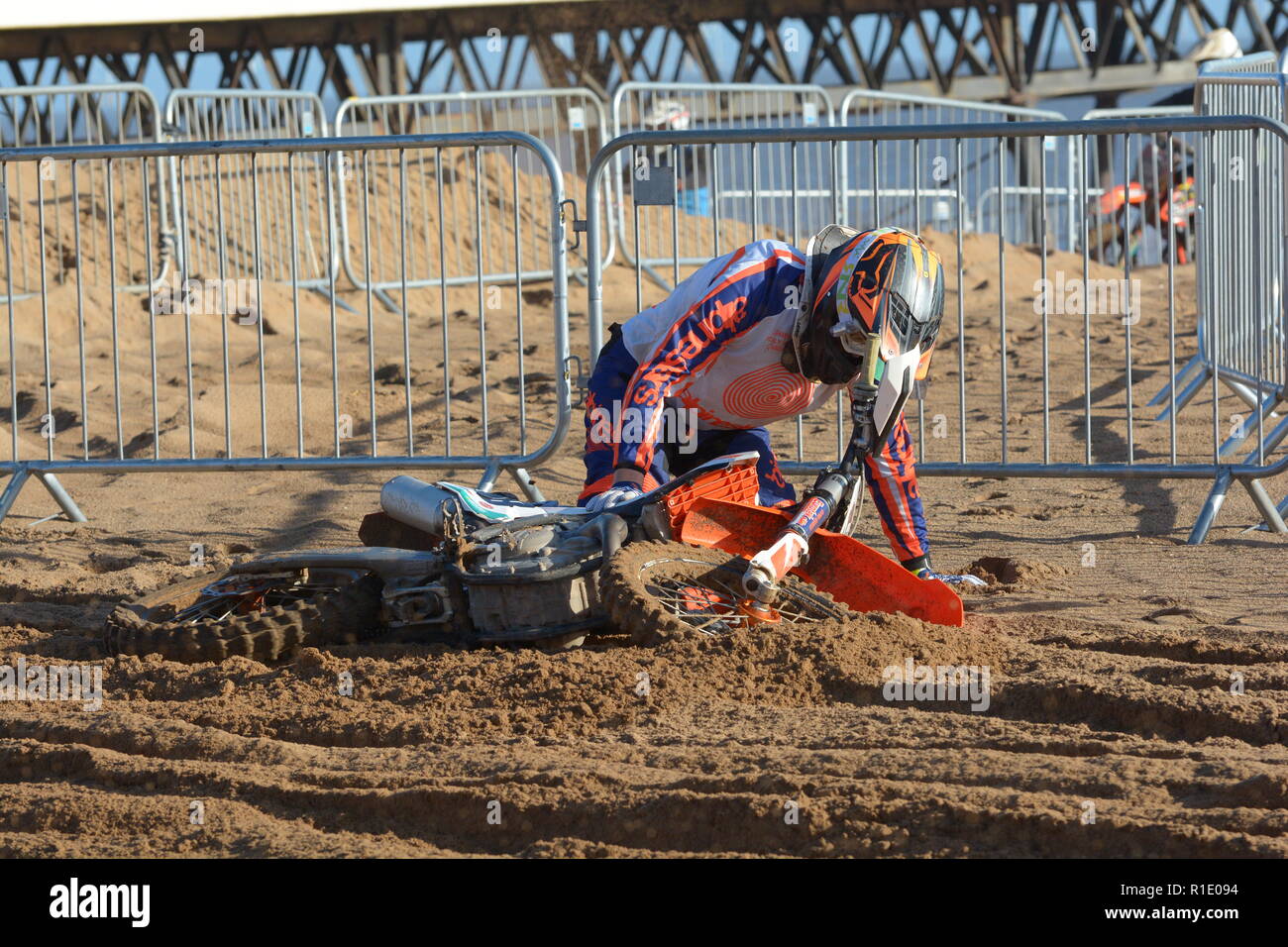 Plage de Skegness race Les 10 et 11 novembre 2018. Enduro, Motocross, side-car et quad racing sur le sable Banque D'Images Plage de Skegness race Les 10 et 11 novembre 2018. Enduro, Motocross, side-car et quad racing sur le sable Banque D'Images