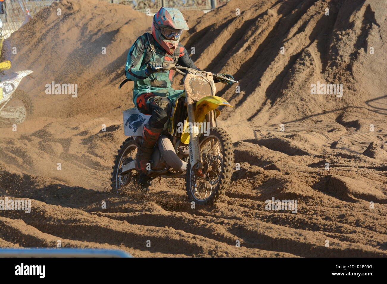 Plage de Skegness race Les 10 et 11 novembre 2018. Enduro, Motocross, side-car et quad racing sur le sable Banque D'Images Plage de Skegness race Les 10 et 11 novembre 2018. Enduro, Motocross, side-car et quad racing sur le sable Banque D'Images