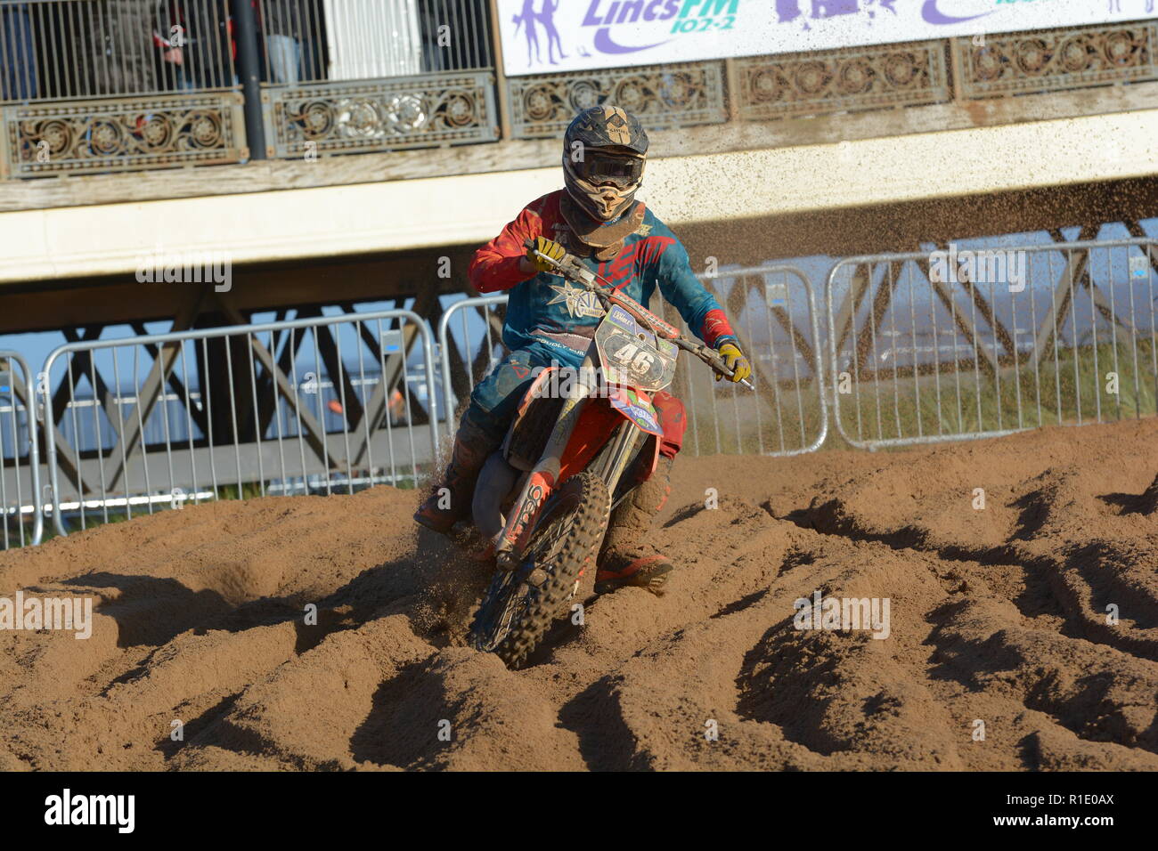 Plage de Skegness race Les 10 et 11 novembre 2018. Enduro, Motocross, side-car et quad racing sur le sable Banque D'Images Plage de Skegness race Les 10 et 11 novembre 2018. Enduro, Motocross, side-car et quad racing sur le sable Banque D'Images