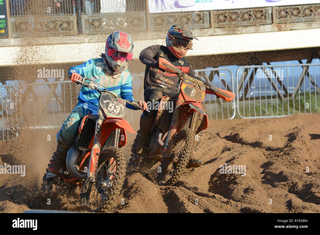 Plage de Skegness race Les 10 et 11 novembre 2018. Enduro, Motocross, side-car et quad racing sur le sable Banque D'Images Plage de Skegness race Les 10 et 11 novembre 2018. Enduro, Motocross, side-car et quad racing sur le sable Banque D'Images