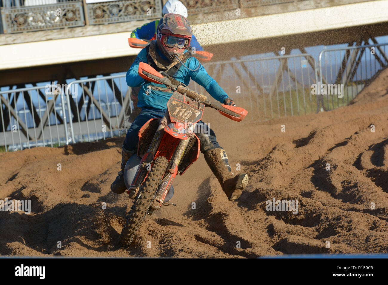 Plage de Skegness race Les 10 et 11 novembre 2018. Enduro, Motocross, side-car et quad racing sur le sable Banque D'Images Plage de Skegness race Les 10 et 11 novembre 2018. Enduro, Motocross, side-car et quad racing sur le sable Banque D'Images