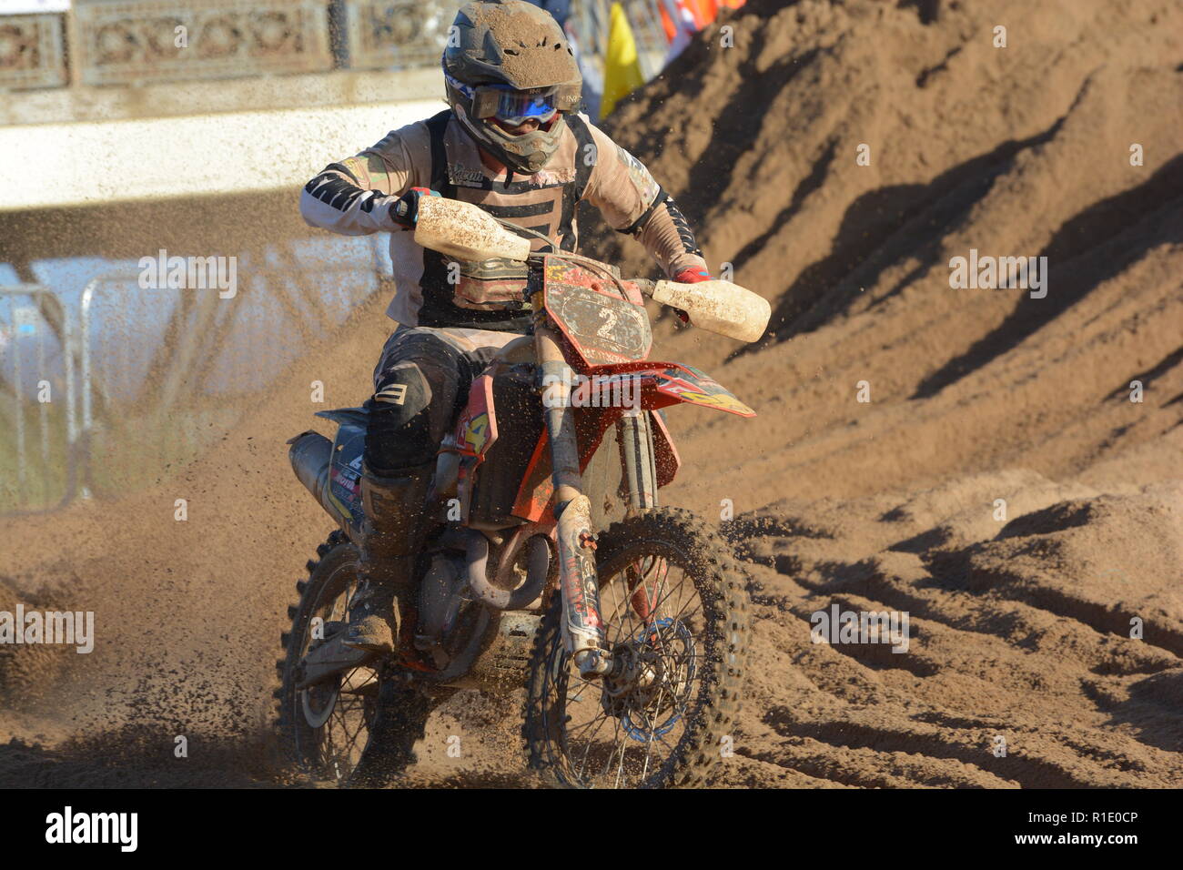 Plage de Skegness race Les 10 et 11 novembre 2018. Enduro, Motocross, side-car et quad racing sur le sable Banque D'Images Plage de Skegness race Les 10 et 11 novembre 2018. Enduro, Motocross, side-car et quad racing sur le sable Banque D'Images