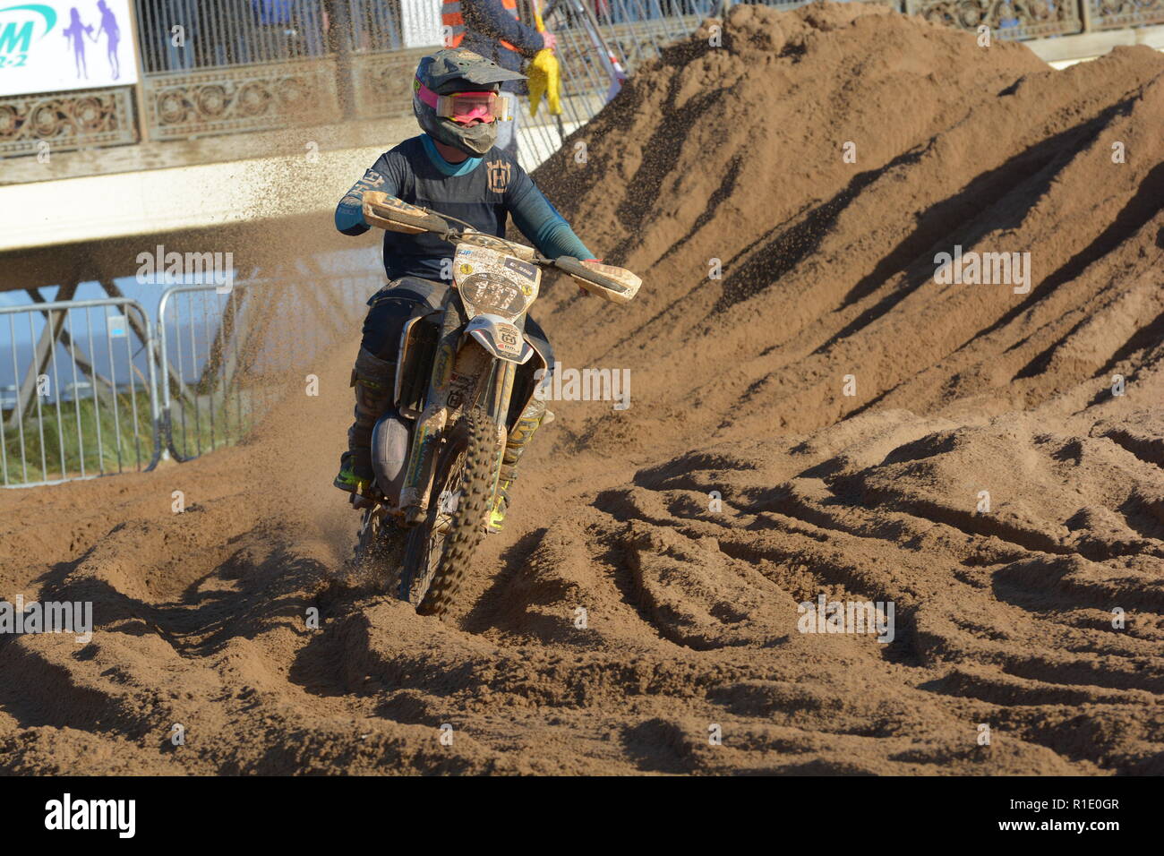 Plage de Skegness race Les 10 et 11 novembre 2018. Enduro, Motocross, side-car et quad racing sur le sable Banque D'Images Plage de Skegness race Les 10 et 11 novembre 2018. Enduro, Motocross, side-car et quad racing sur le sable Banque D'Images