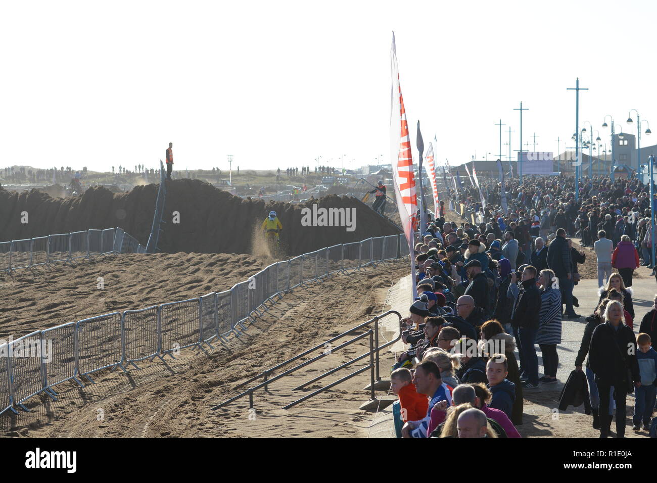 Plage de Skegness race Les 10 et 11 novembre 2018. Enduro, Motocross, side-car et quad racing sur le sable Banque D'Images Plage de Skegness race Les 10 et 11 novembre 2018. Enduro, Motocross, side-car et quad racing sur le sable Banque D'Images