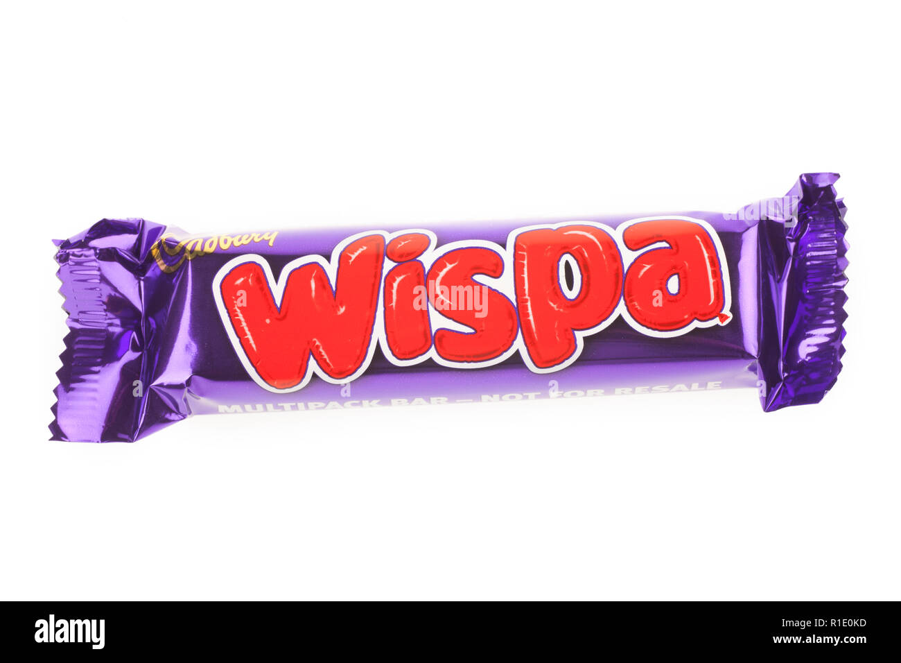 Wispa Bar sur fond blanc Banque D'Images