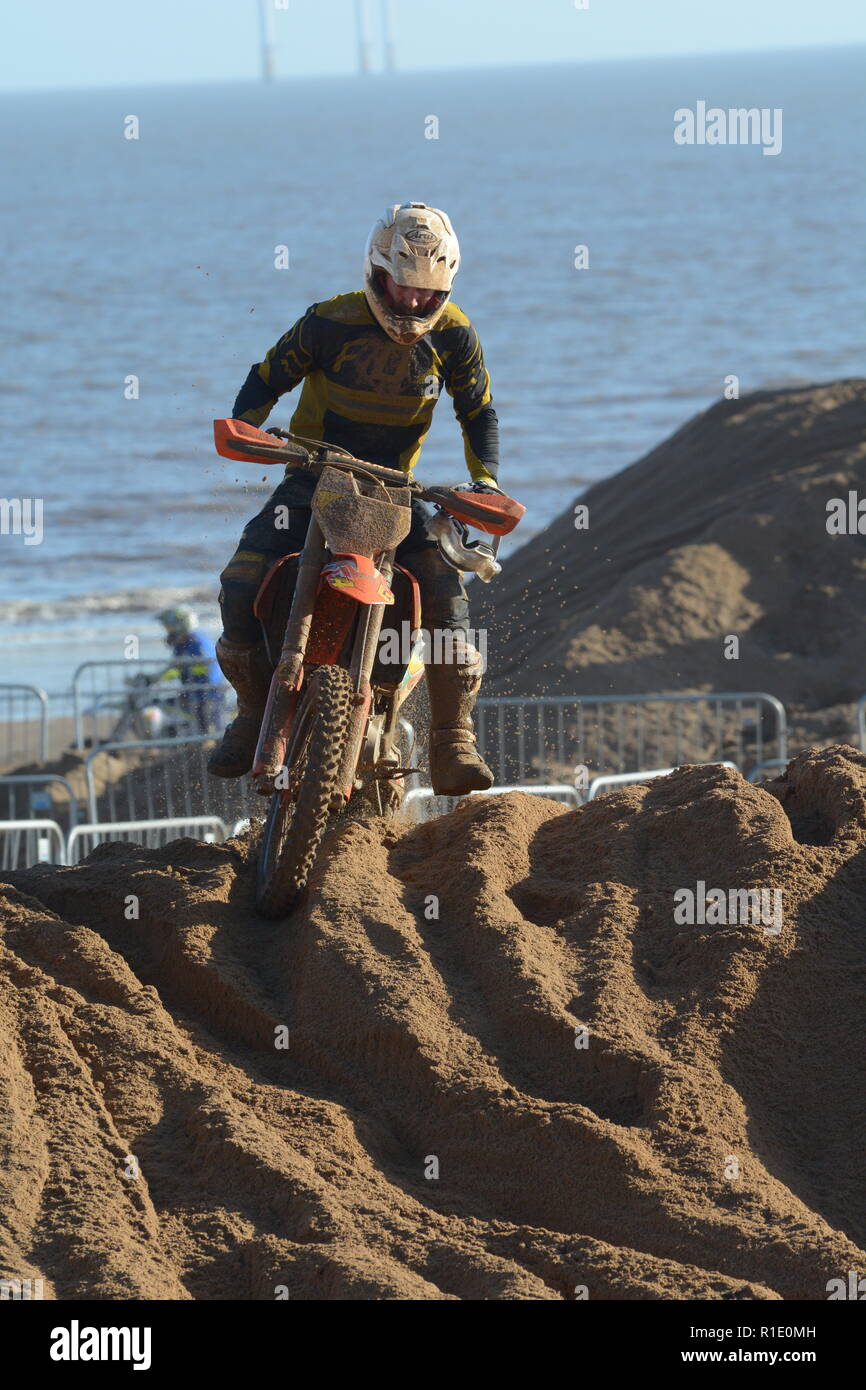 Plage de Skegness race Les 10 et 11 novembre 2018. Enduro, Motocross, side-car et quad racing sur le sable Banque D'Images Plage de Skegness race Les 10 et 11 novembre 2018. Enduro, Motocross, side-car et quad racing sur le sable Banque D'Images