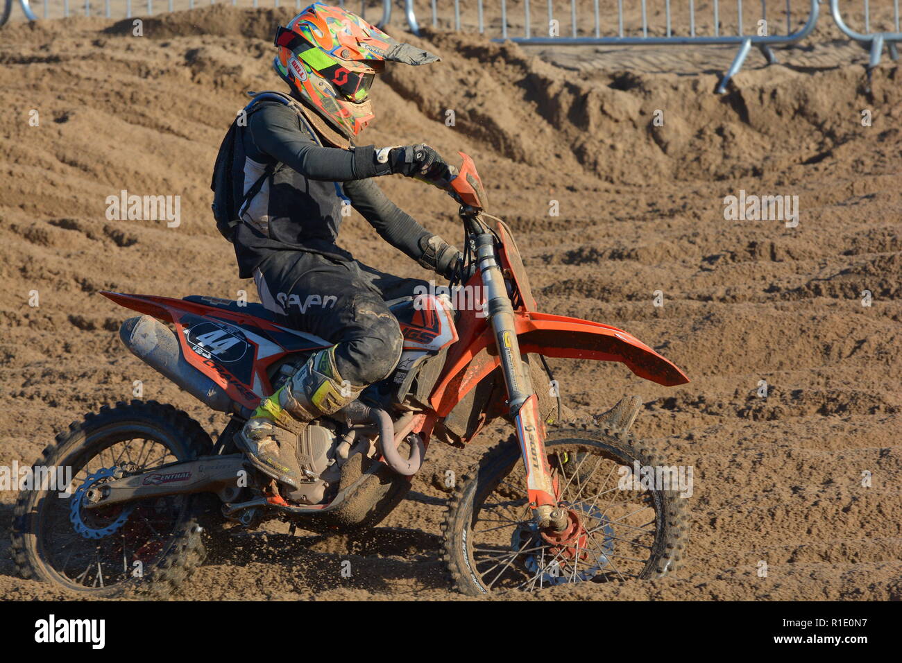 Plage de Skegness race Les 10 et 11 novembre 2018. Enduro, Motocross, side-car et quad racing sur le sable Banque D'Images Plage de Skegness race Les 10 et 11 novembre 2018. Enduro, Motocross, side-car et quad racing sur le sable Banque D'Images