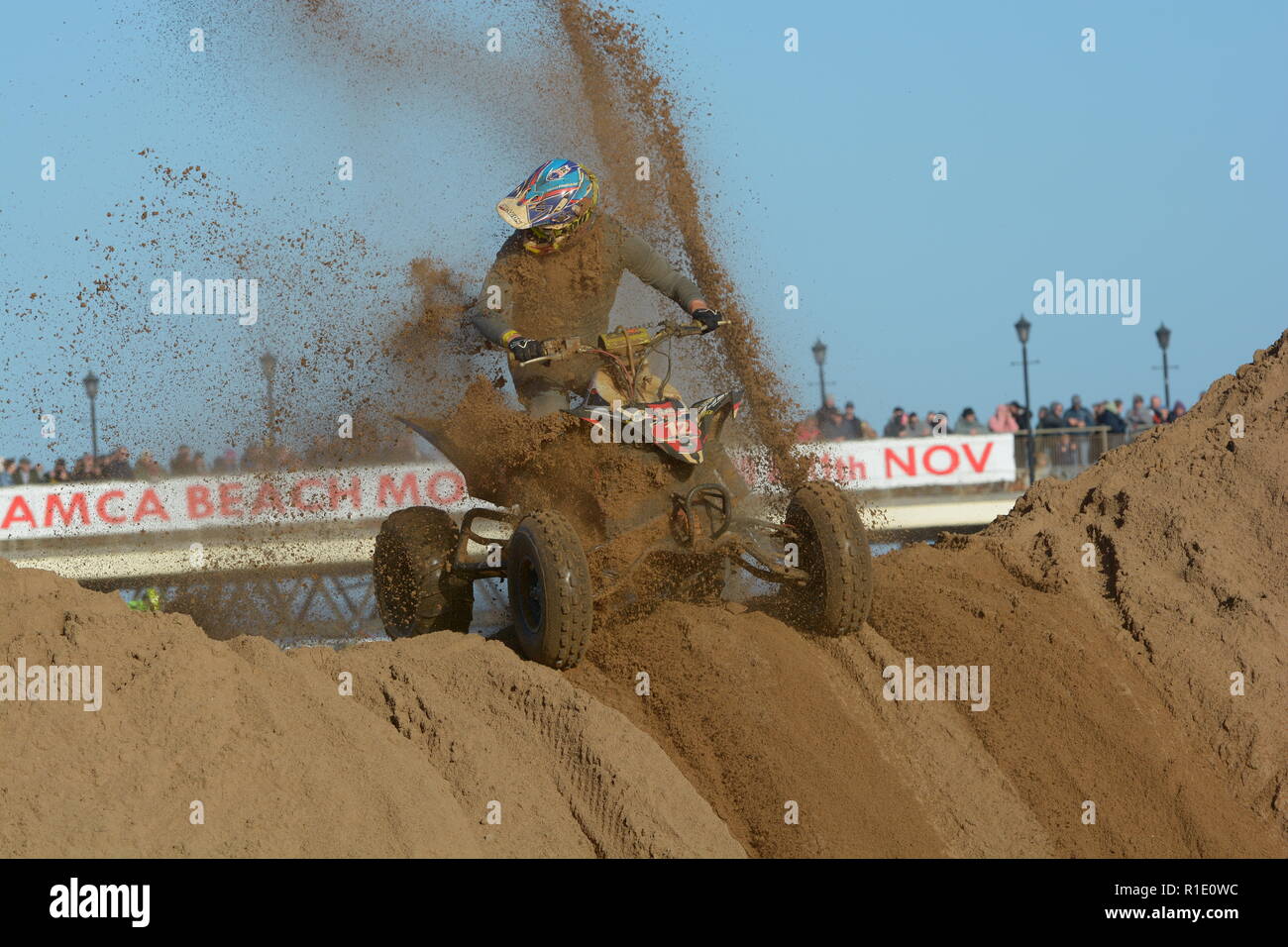 Plage de Skegness race Les 10 et 11 novembre 2018. Enduro, Motocross, side-car et quad racing sur le sable Banque D'Images Plage de Skegness race Les 10 et 11 novembre 2018. Enduro, Motocross, side-car et quad racing sur le sable Banque D'Images