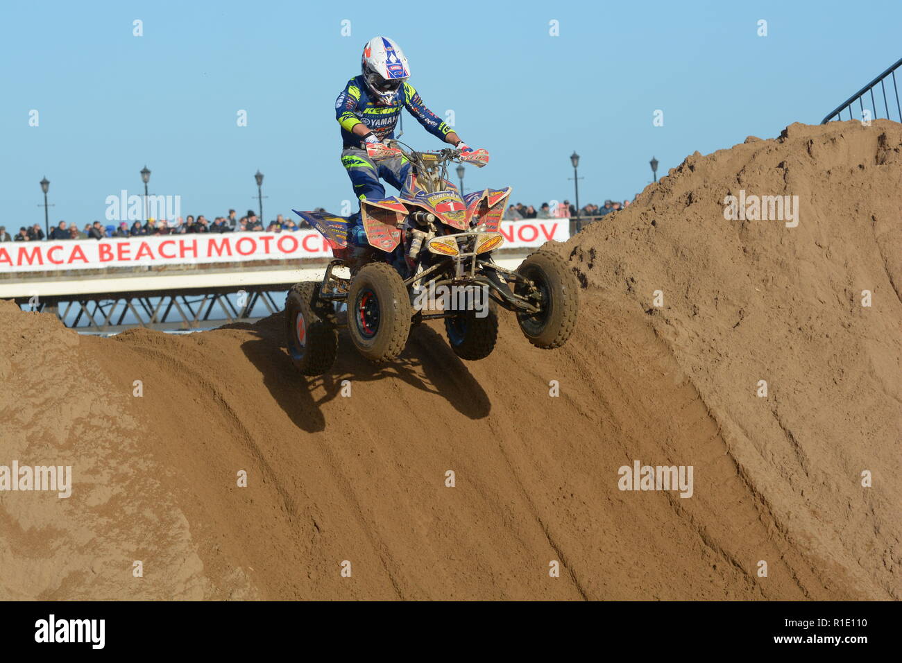 Plage de Skegness race Les 10 et 11 novembre 2018. Enduro, Motocross, side-car et quad racing sur le sable Banque D'Images Plage de Skegness race Les 10 et 11 novembre 2018. Enduro, Motocross, side-car et quad racing sur le sable Banque D'Images