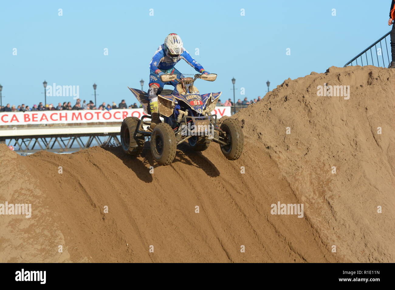 Plage de Skegness race Les 10 et 11 novembre 2018. Enduro, Motocross, side-car et quad racing sur le sable Banque D'Images Plage de Skegness race Les 10 et 11 novembre 2018. Enduro, Motocross, side-car et quad racing sur le sable Banque D'Images
