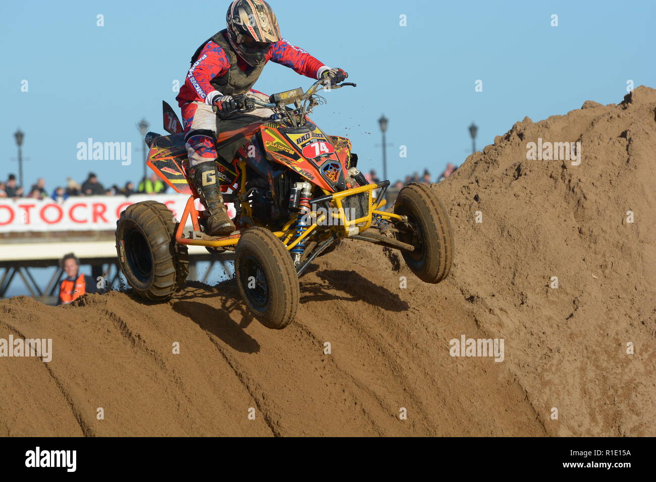 Plage de Skegness race Les 10 et 11 novembre 2018. Enduro, Motocross, side-car et quad racing sur le sable Banque D'Images Plage de Skegness race Les 10 et 11 novembre 2018. Enduro, Motocross, side-car et quad racing sur le sable Banque D'Images