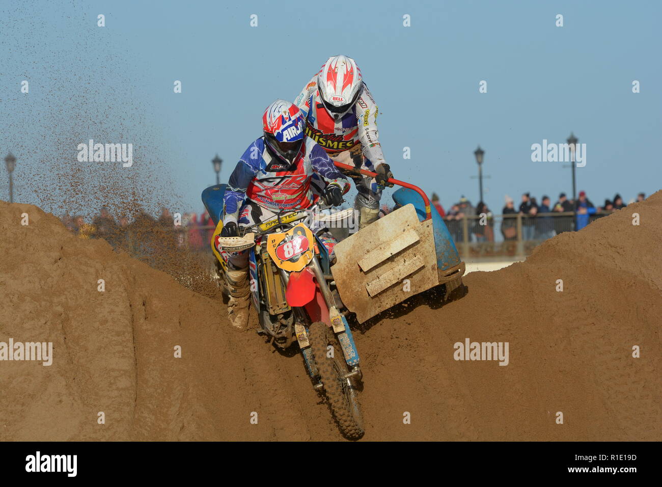 Plage de Skegness race Les 10 et 11 novembre 2018. Enduro, Motocross, side-car et quad racing sur le sable Banque D'Images Plage de Skegness race Les 10 et 11 novembre 2018. Enduro, Motocross, side-car et quad racing sur le sable Banque D'Images