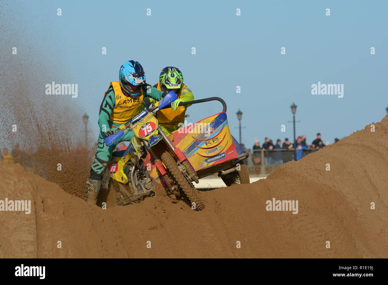 Plage de Skegness race Les 10 et 11 novembre 2018. Enduro, Motocross, side-car et quad racing sur le sable Banque D'Images Plage de Skegness race Les 10 et 11 novembre 2018. Enduro, Motocross, side-car et quad racing sur le sable Banque D'Images