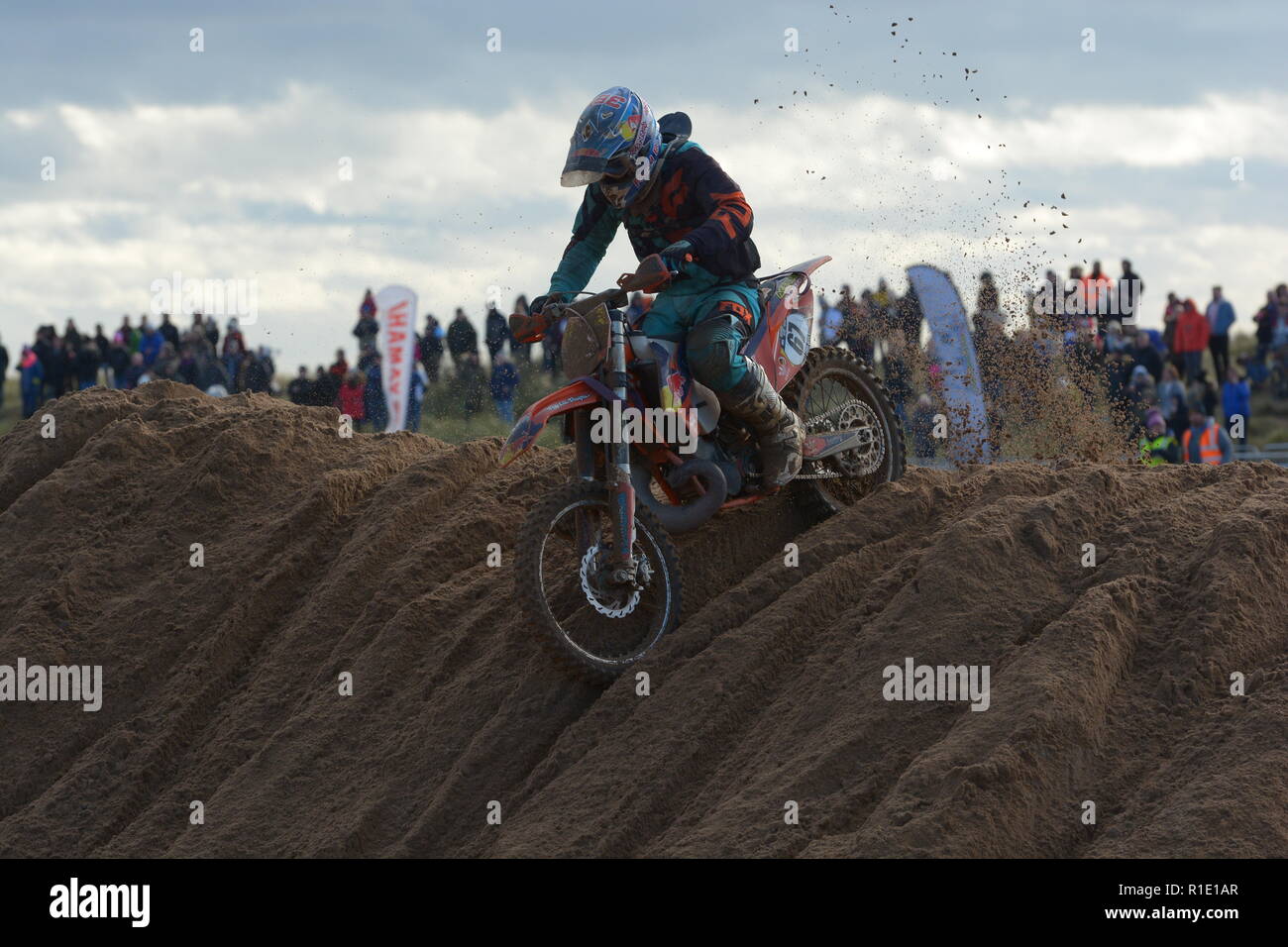 Plage de Skegness race Les 10 et 11 novembre 2018. Enduro, Motocross, side-car et quad racing sur le sable Banque D'Images Plage de Skegness race Les 10 et 11 novembre 2018. Enduro, Motocross, side-car et quad racing sur le sable Banque D'Images