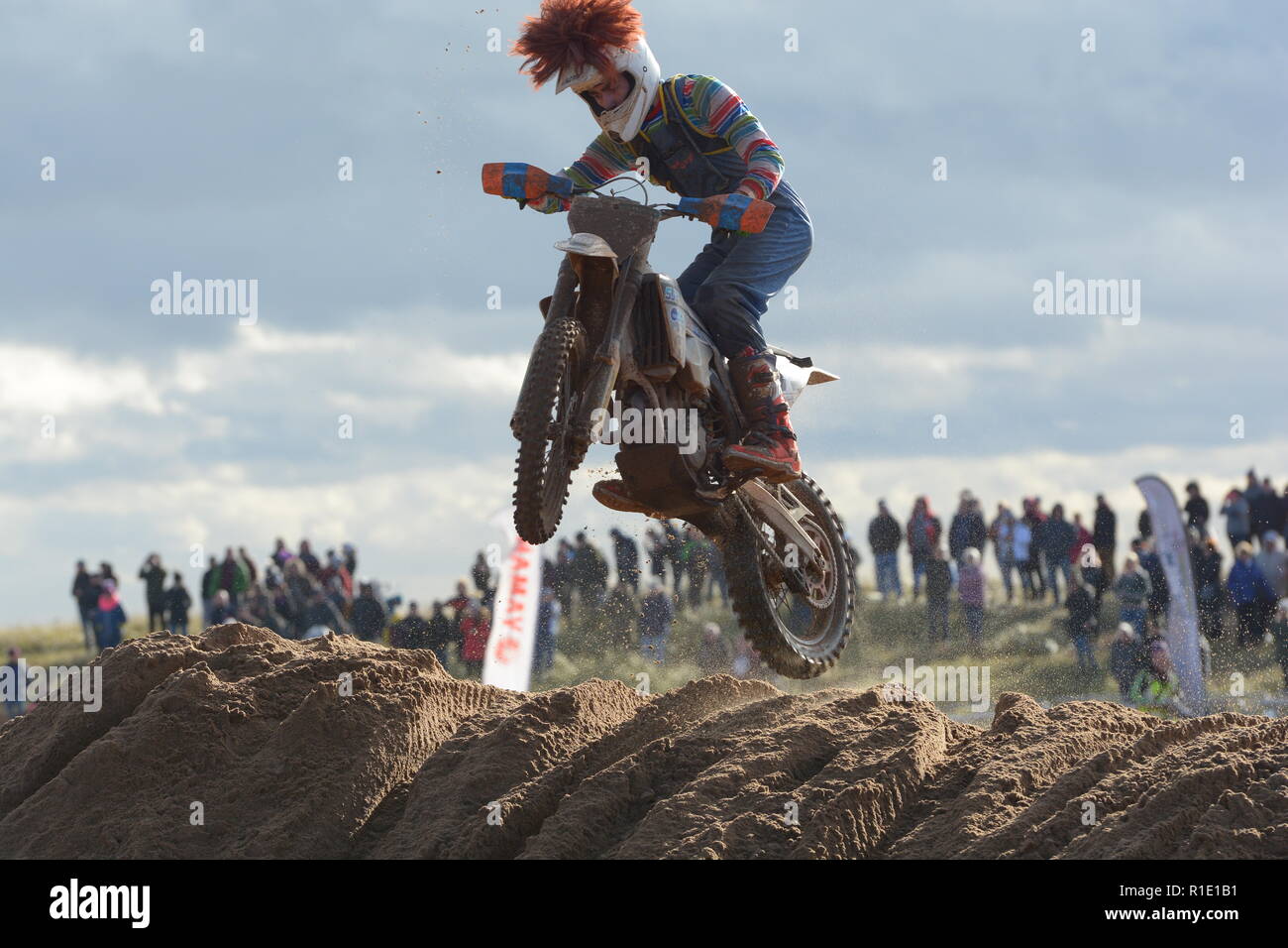Plage de Skegness race Les 10 et 11 novembre 2018. Enduro, Motocross, side-car et quad racing sur le sable Banque D'Images Plage de Skegness race Les 10 et 11 novembre 2018. Enduro, Motocross, side-car et quad racing sur le sable Banque D'Images