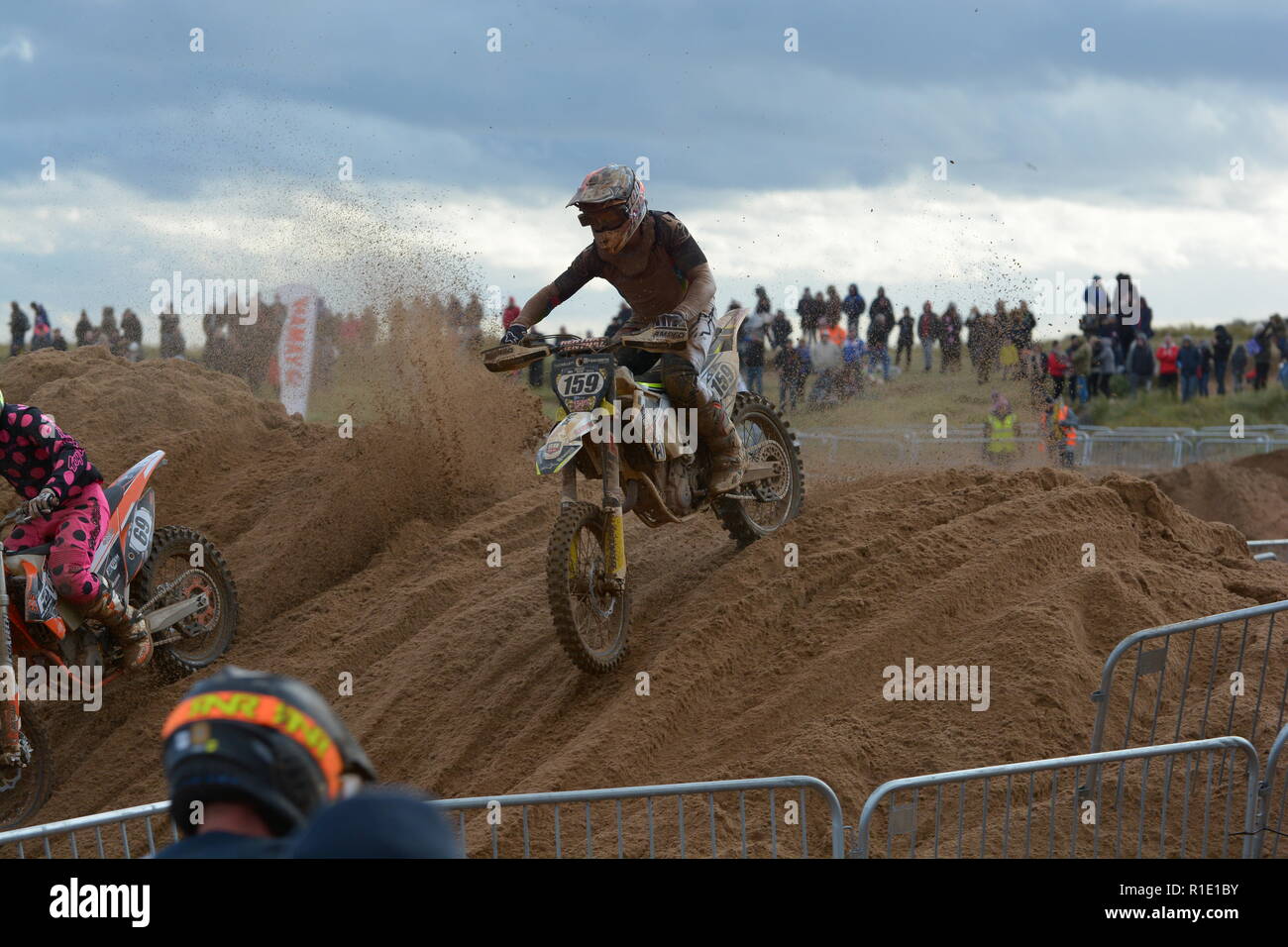 Plage de Skegness race Les 10 et 11 novembre 2018. Enduro, Motocross, side-car et quad racing sur le sable Banque D'Images Plage de Skegness race Les 10 et 11 novembre 2018. Enduro, Motocross, side-car et quad racing sur le sable Banque D'Images