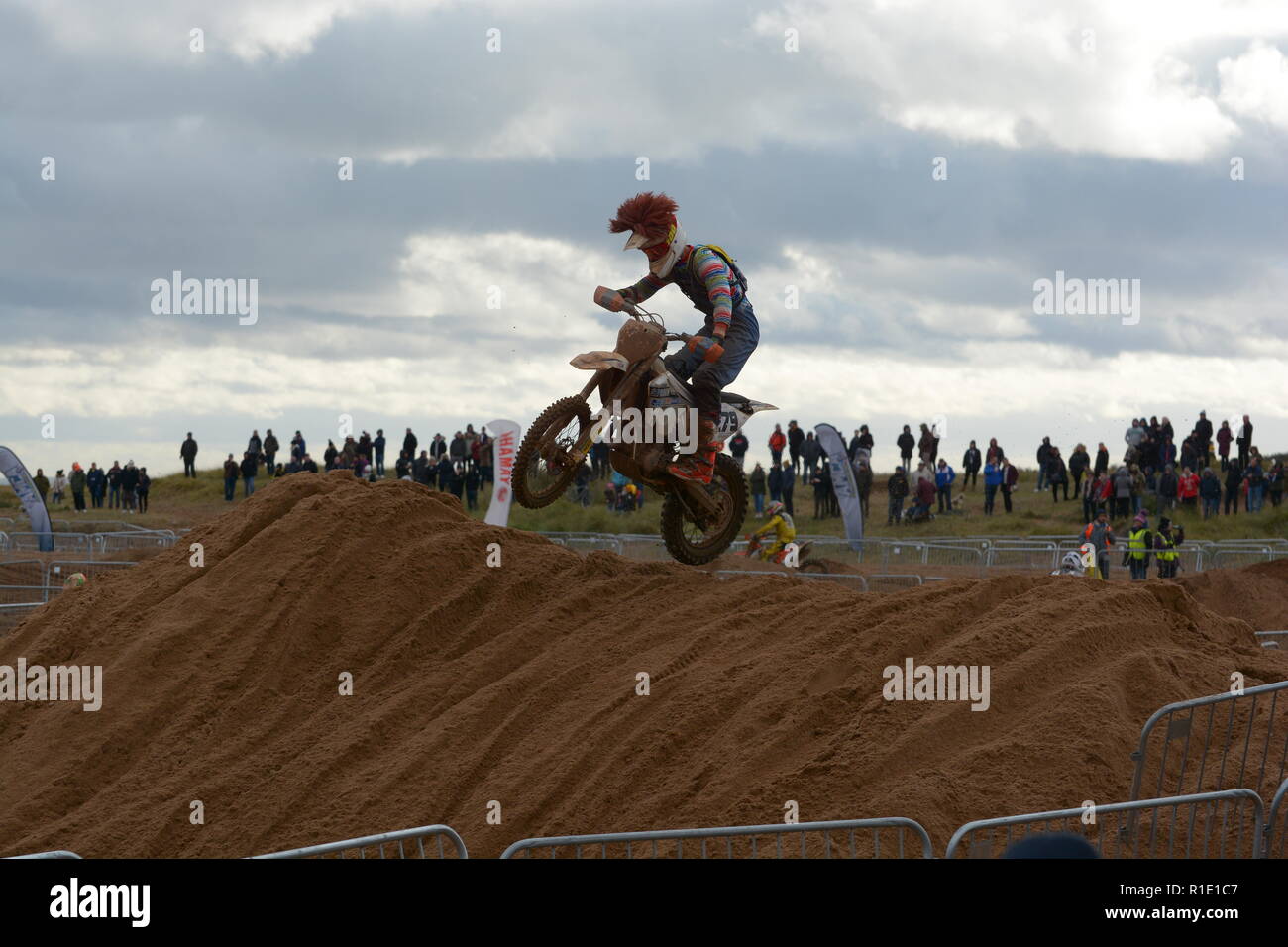Plage de Skegness race Les 10 et 11 novembre 2018. Enduro, Motocross, side-car et quad racing sur le sable Banque D'Images Plage de Skegness race Les 10 et 11 novembre 2018. Enduro, Motocross, side-car et quad racing sur le sable Banque D'Images