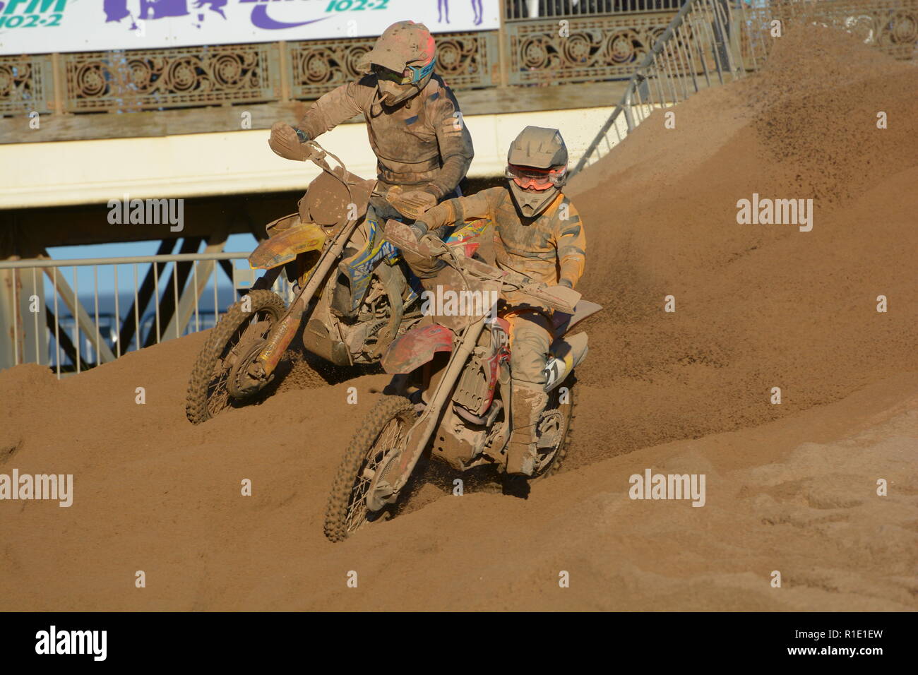 Plage de Skegness race Les 10 et 11 novembre 2018. Enduro, Motocross, side-car et quad racing sur le sable Banque D'Images Plage de Skegness race Les 10 et 11 novembre 2018. Enduro, Motocross, side-car et quad racing sur le sable Banque D'Images