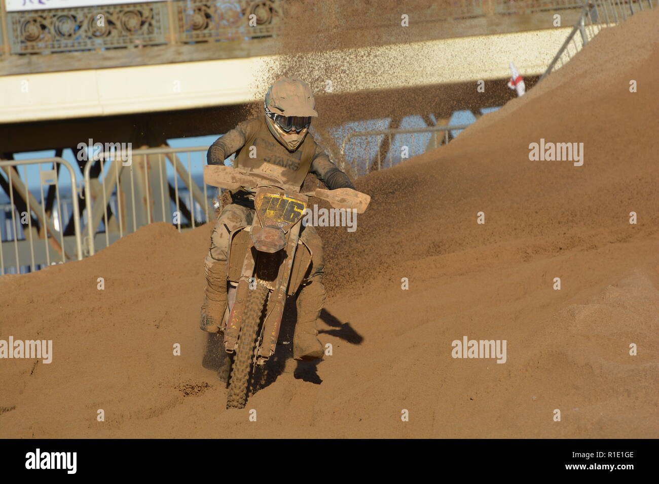 Plage de Skegness race Les 10 et 11 novembre 2018. Enduro, Motocross, side-car et quad racing sur le sable Banque D'Images Plage de Skegness race Les 10 et 11 novembre 2018. Enduro, Motocross, side-car et quad racing sur le sable Banque D'Images