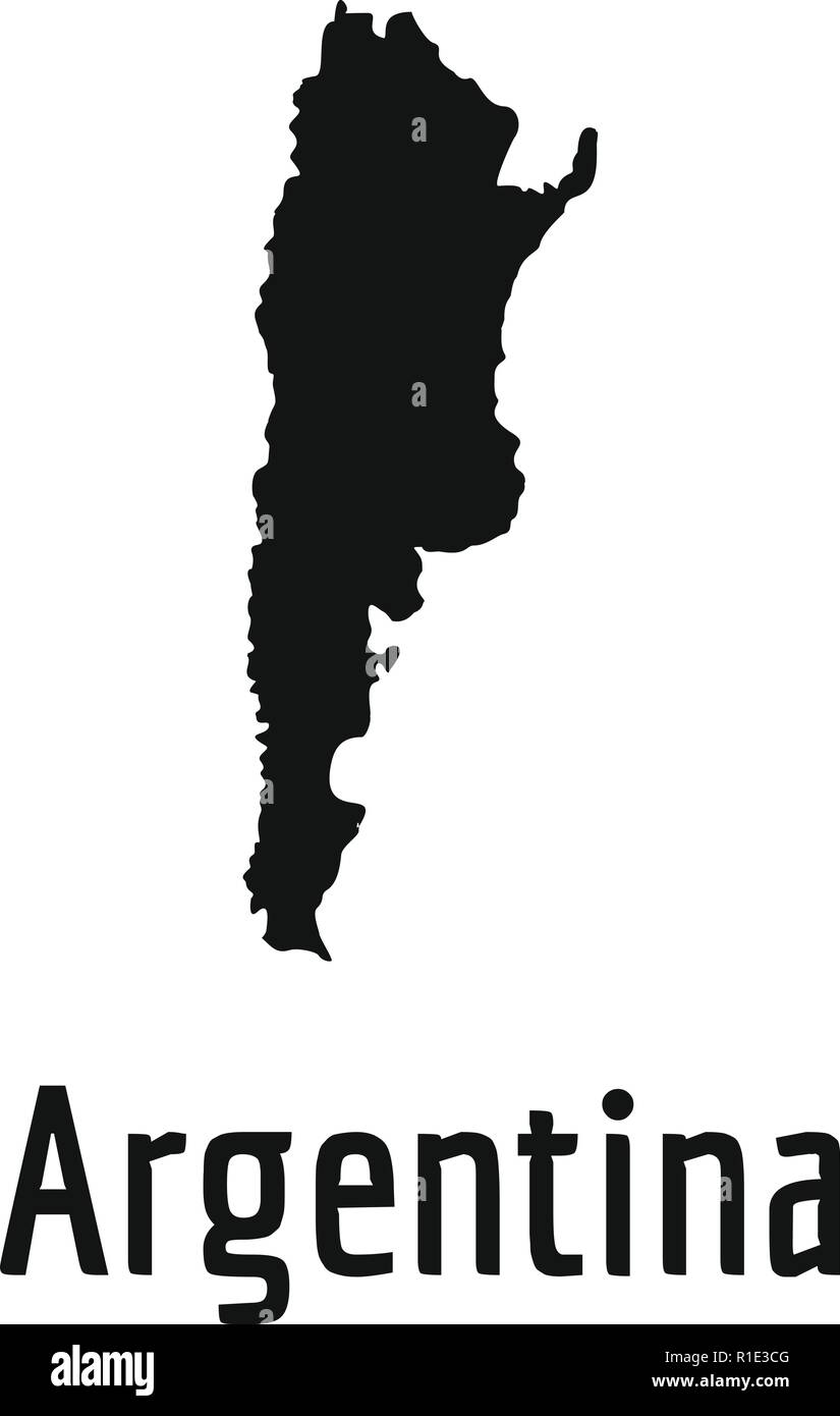 Carte de l'Argentine en noir. Simple illustration de l'Argentine map vector isolé sur fond blanc Illustration de Vecteur Carte de l'Argentine en noir. Simple illustration de l'Argentine map vector isolé sur fond blanc Illustration de Vecteur