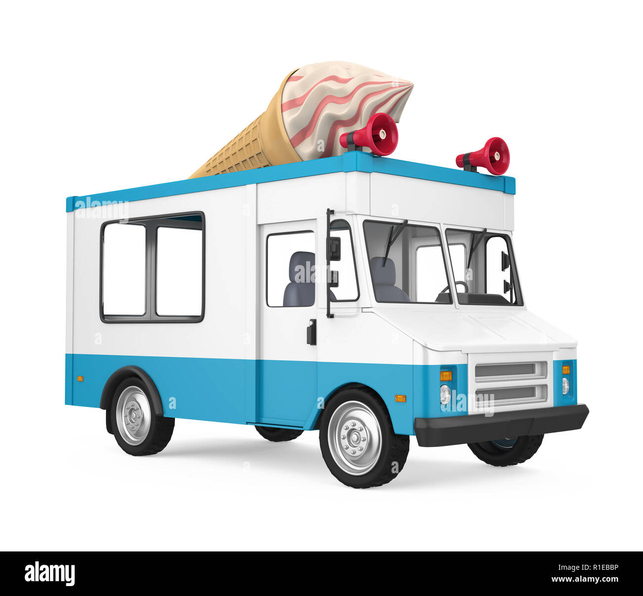 Ice Cream Truck Isolated Banque D'Images