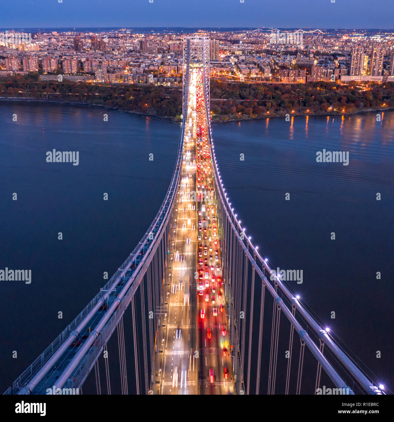 Vue aérienne de George Washington Bridge Banque D'Images