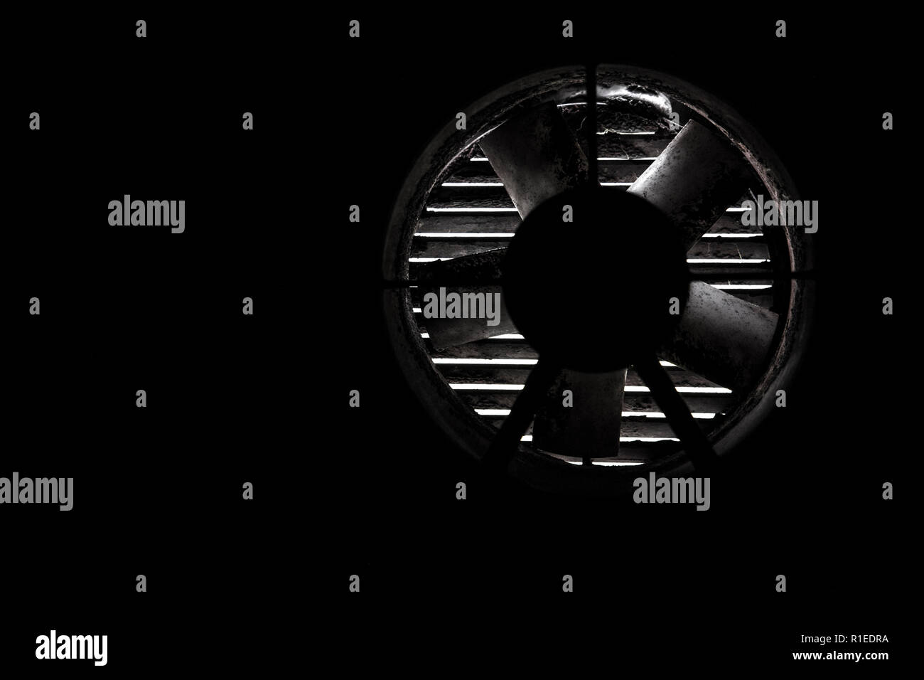 Système de climatisation et de ventilation, image en noir et blanc ...