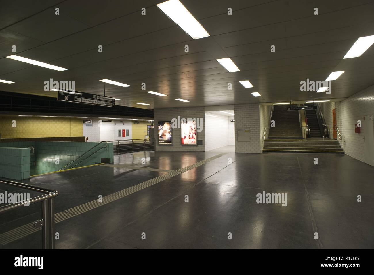 Wien, Station Kliebergasse USTRAB - Vienne, prémétro bruxellois Banque D'Images