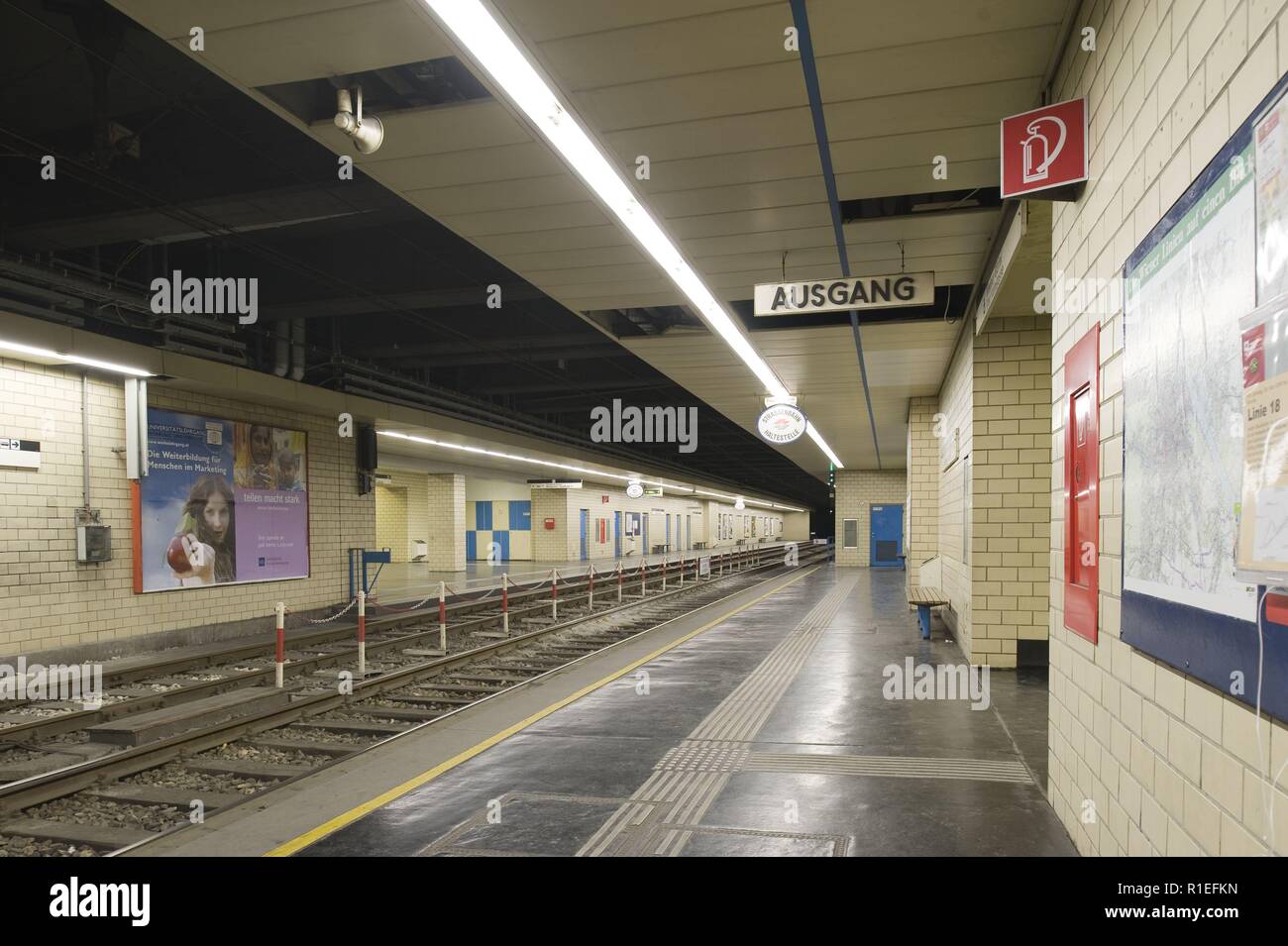 Wien, USTRAB Blechturmgasse Station - Vienne, prémétro bruxellois Banque D'Images