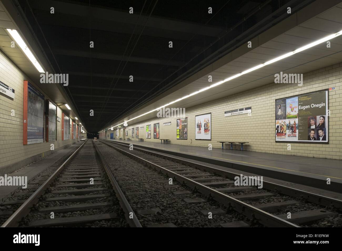 Wien, USTRAB Blechturmgasse Station - Vienne, prémétro bruxellois Banque D'Images