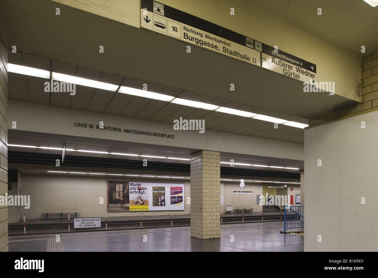 Wien, USTRAB Blechturmgasse Station - Vienne, prémétro bruxellois Banque D'Images