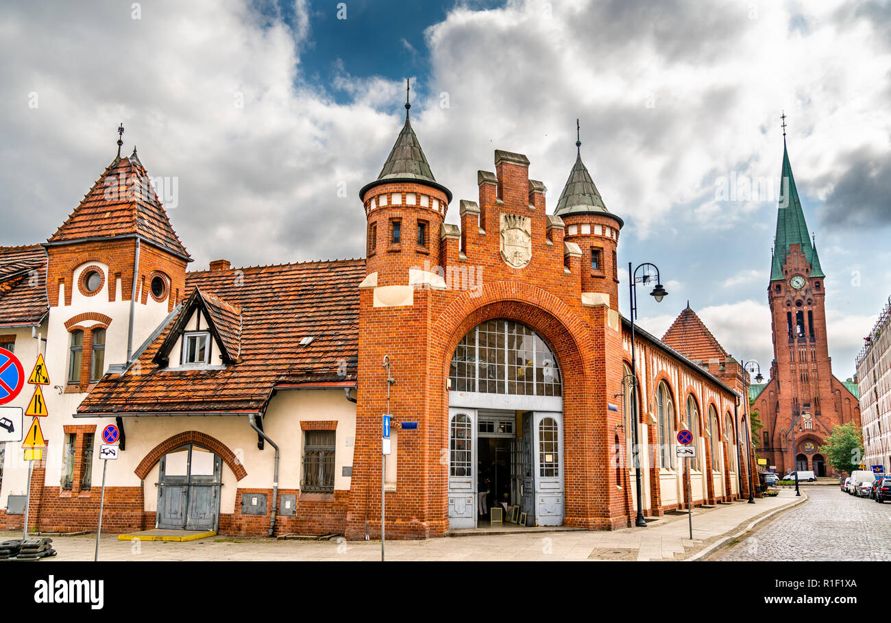 Marché de la vieille ville de Bydgoszcz, Pologne Banque D'Images