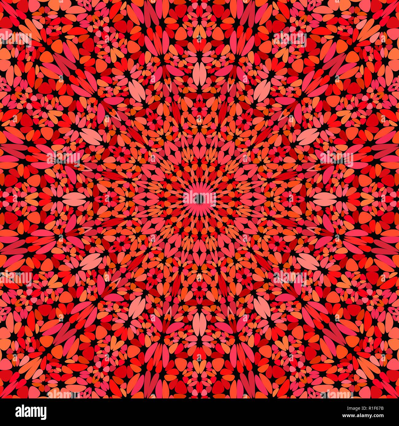 Motif floral rouge mandala ornés d'écran conception - background illustration vecteur tribal Illustration de Vecteur