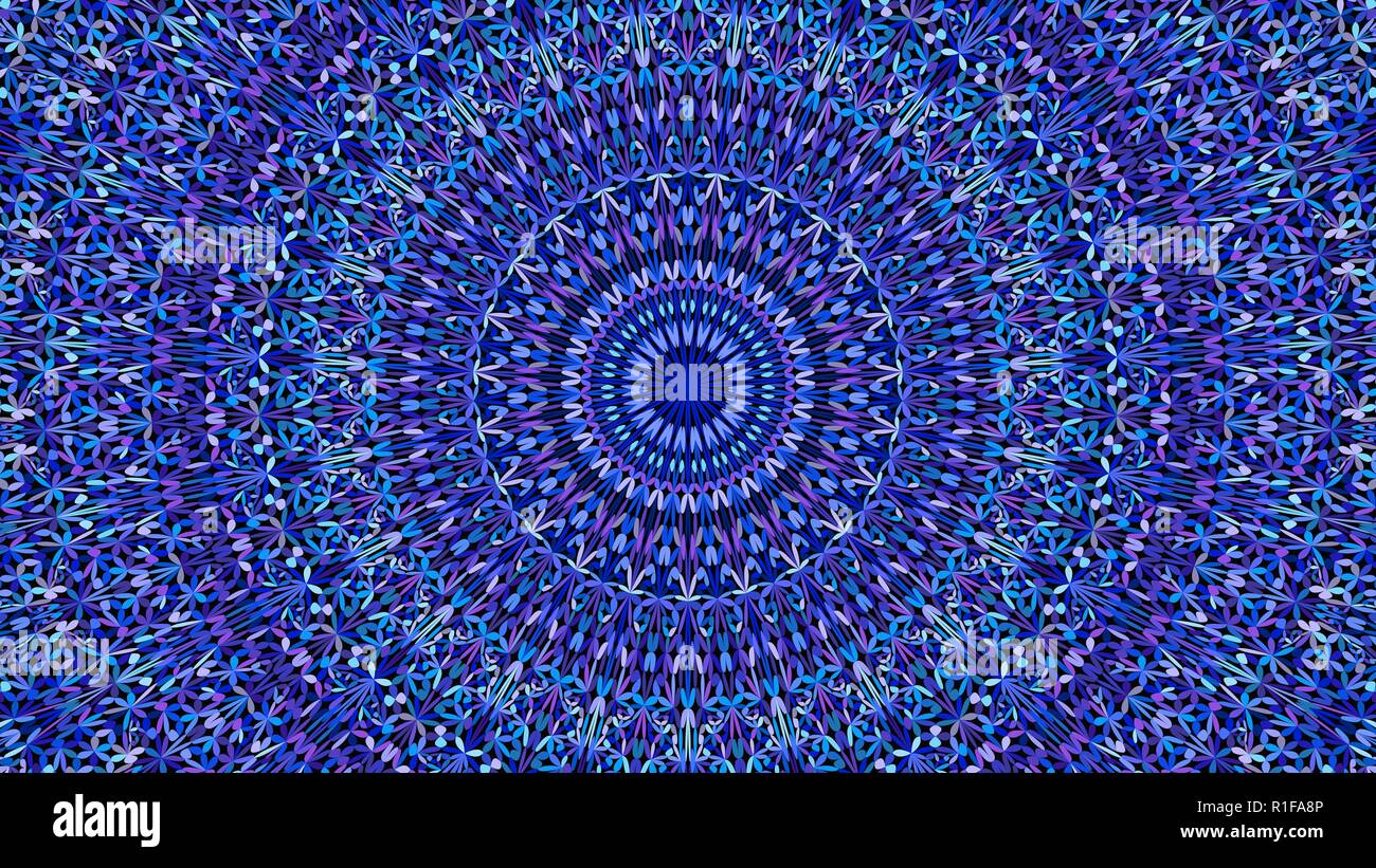 Blue abstract pattern mandala jardin botanique fond d'ornement Illustration de Vecteur