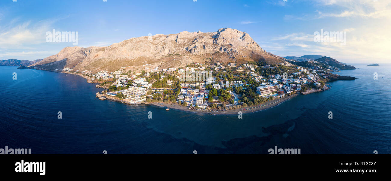 Panorama de l'île de Kalymnos, Grèce, de bird's eye view Banque D'Images