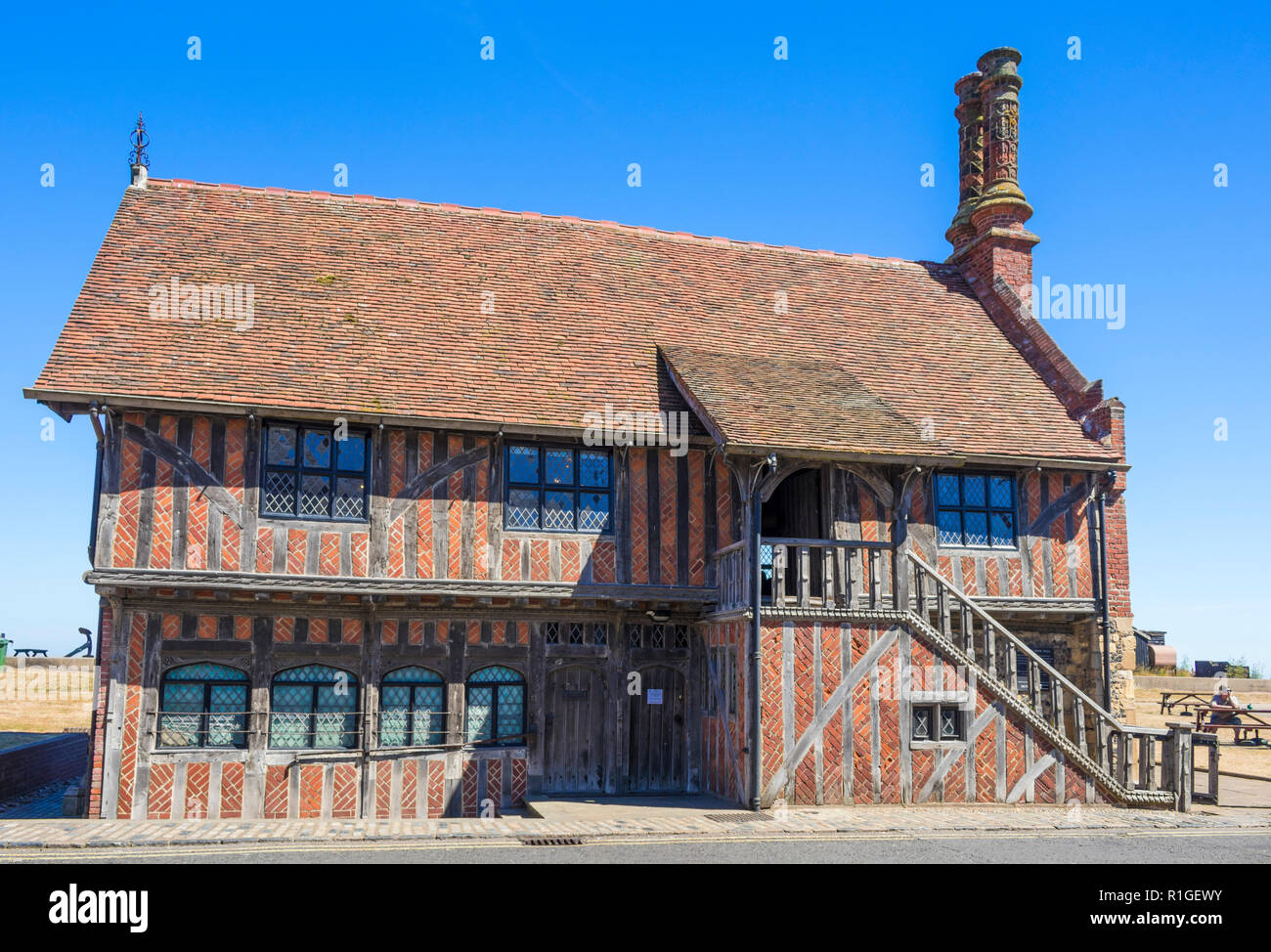 Suffolk Aldeburgh moot hall d'Aldeburgh Musée d'Aldeburgh le Moot Hall Market Place Croix Suffolk Aldeburgh England UK GO Europe Banque D'Images