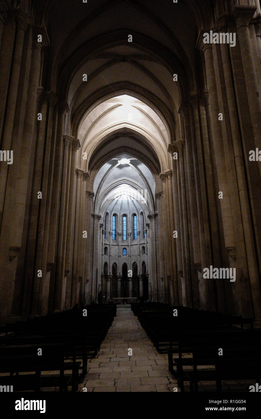 Le monastère d'Alcobaça, Mosteiro de Santa Maria de Alcobaça, une église catholique romaine située dans la ville d'Alcobaça, dans la sous-région Oeste, a été fondée Banque D'Images