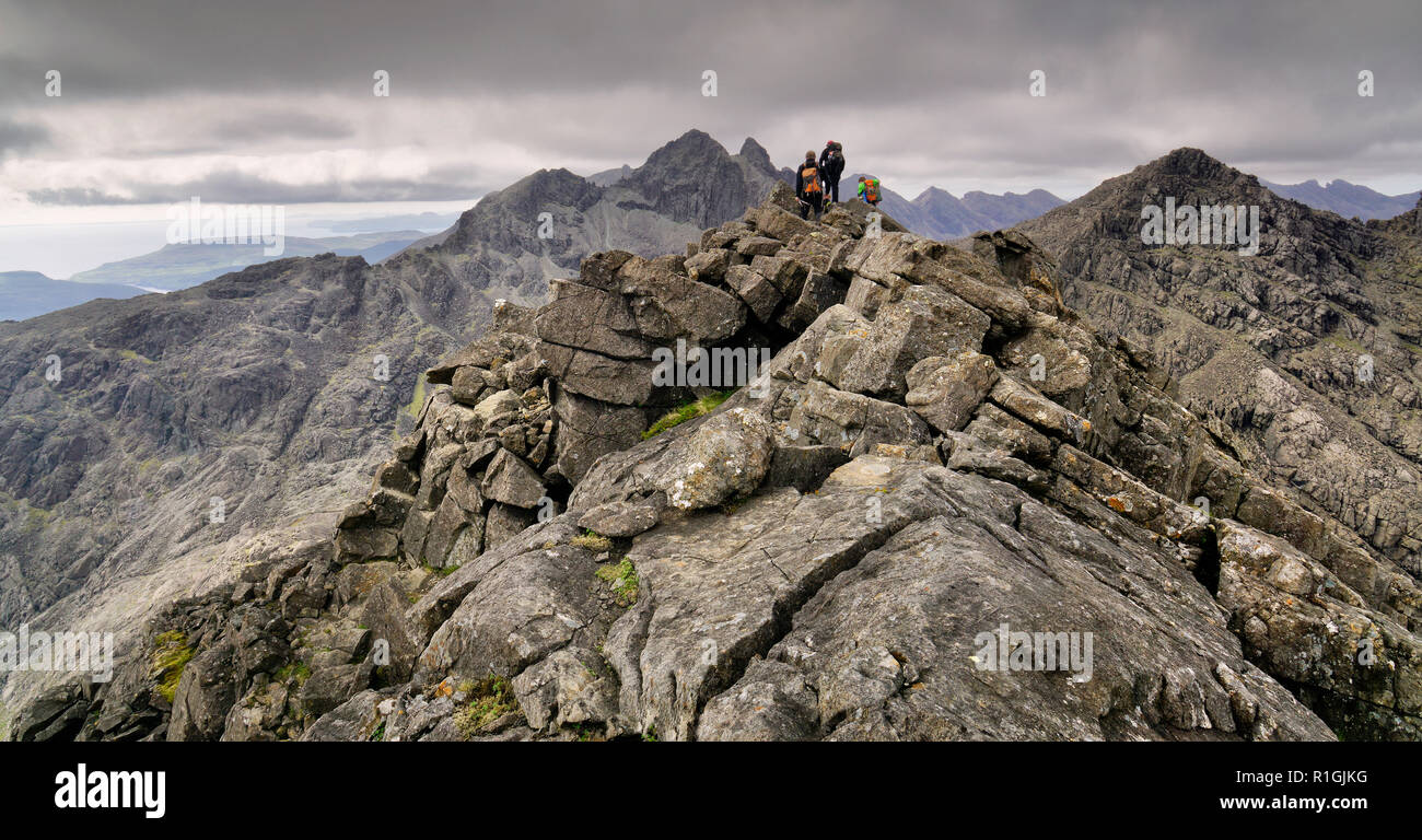 Sur la route de Sgurr Alasdair, Isle of Skye, Scotland Banque D'Images