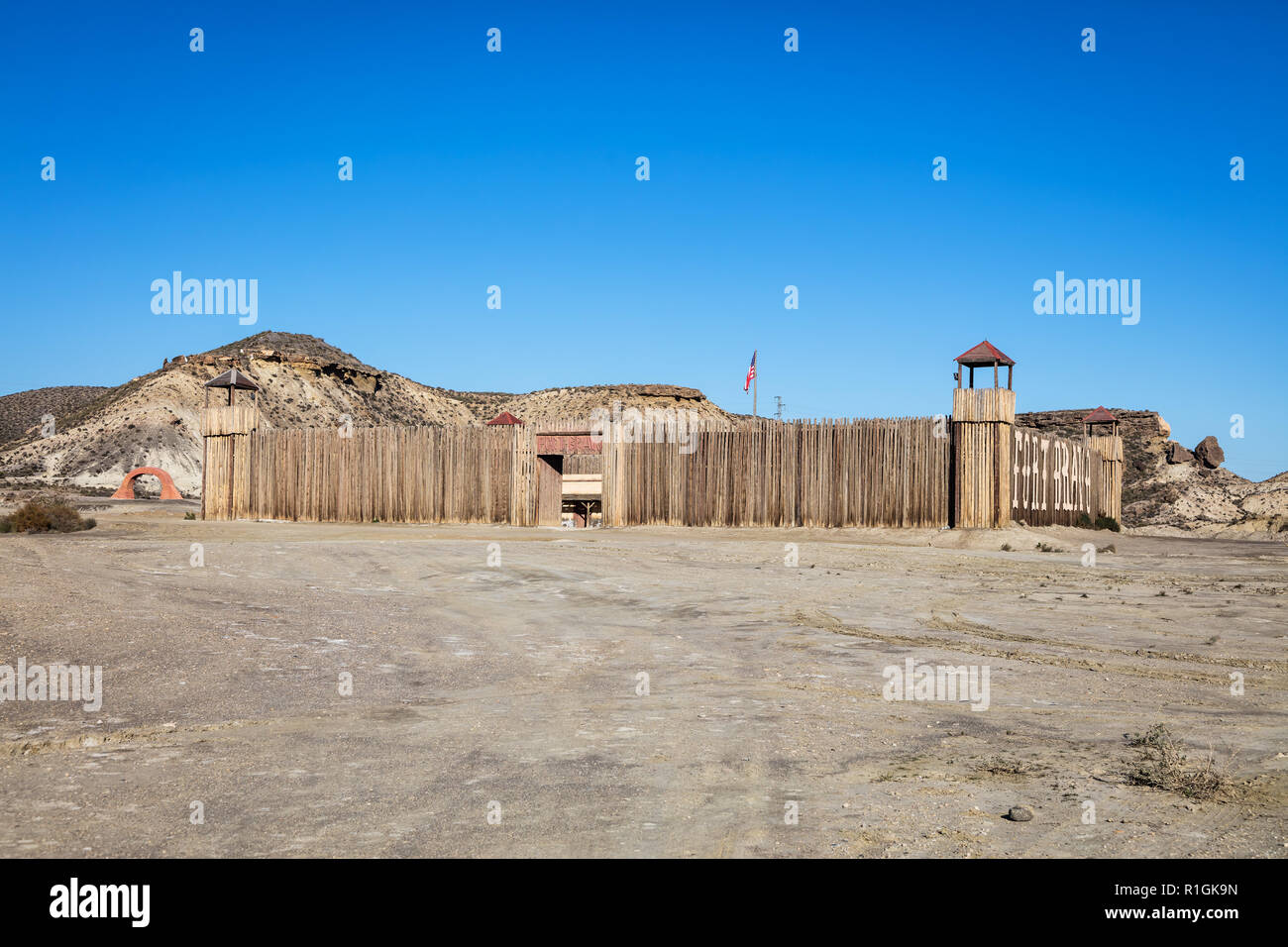 Fort Bravo Texas Hollywood style western theme park dans la province d'Almeria, Espagne Banque D'Images