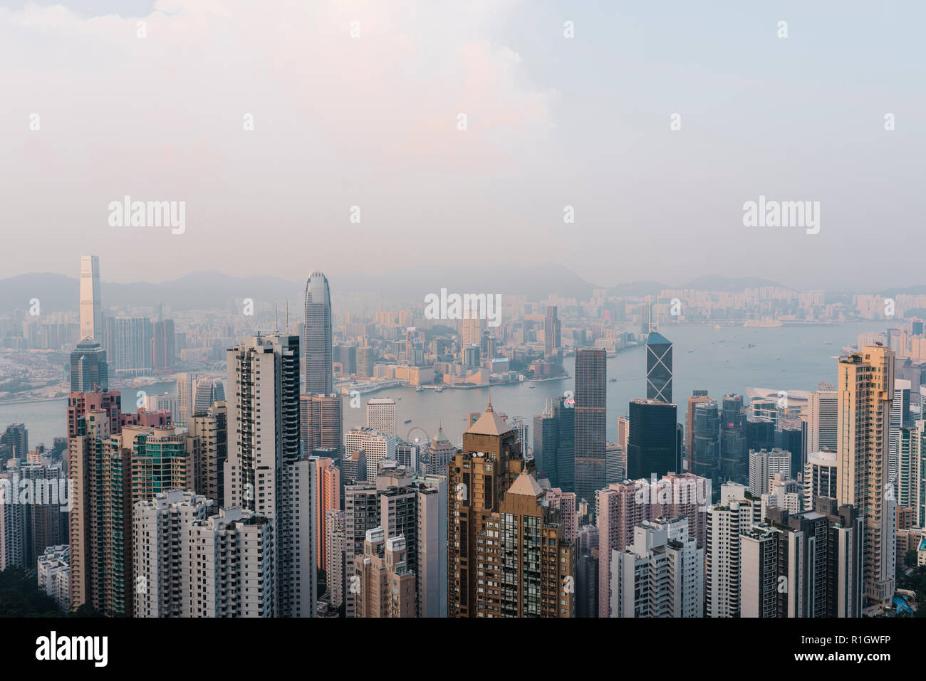 Horizon de Hong Kong Banque D'Images