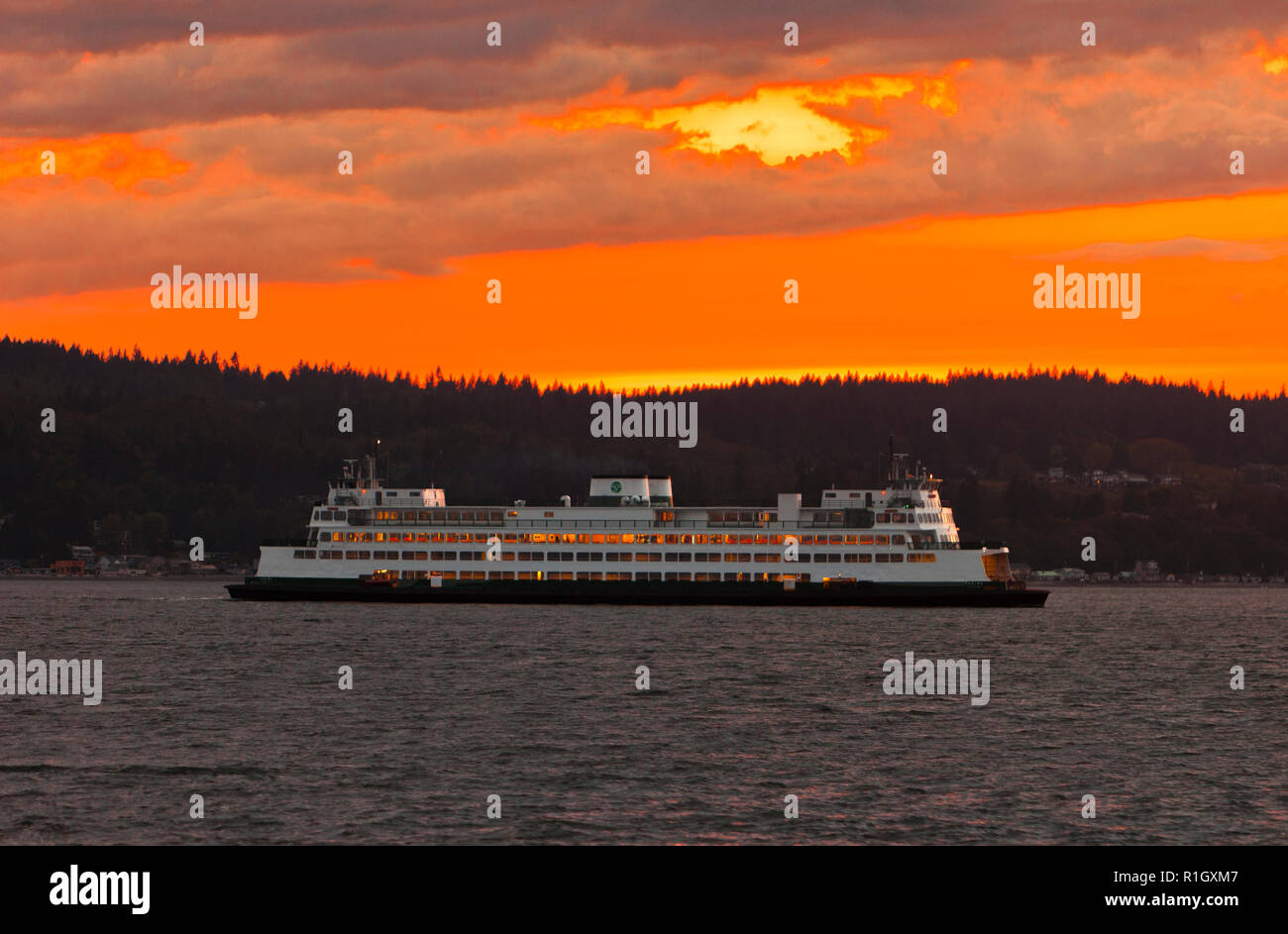 Washington State Ferry Banque D'Images