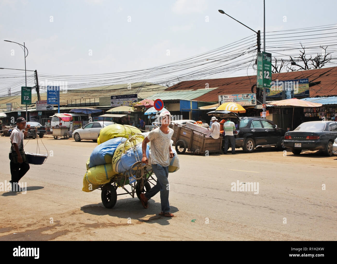 Avis de Poipet. Cambodge Banque D'Images