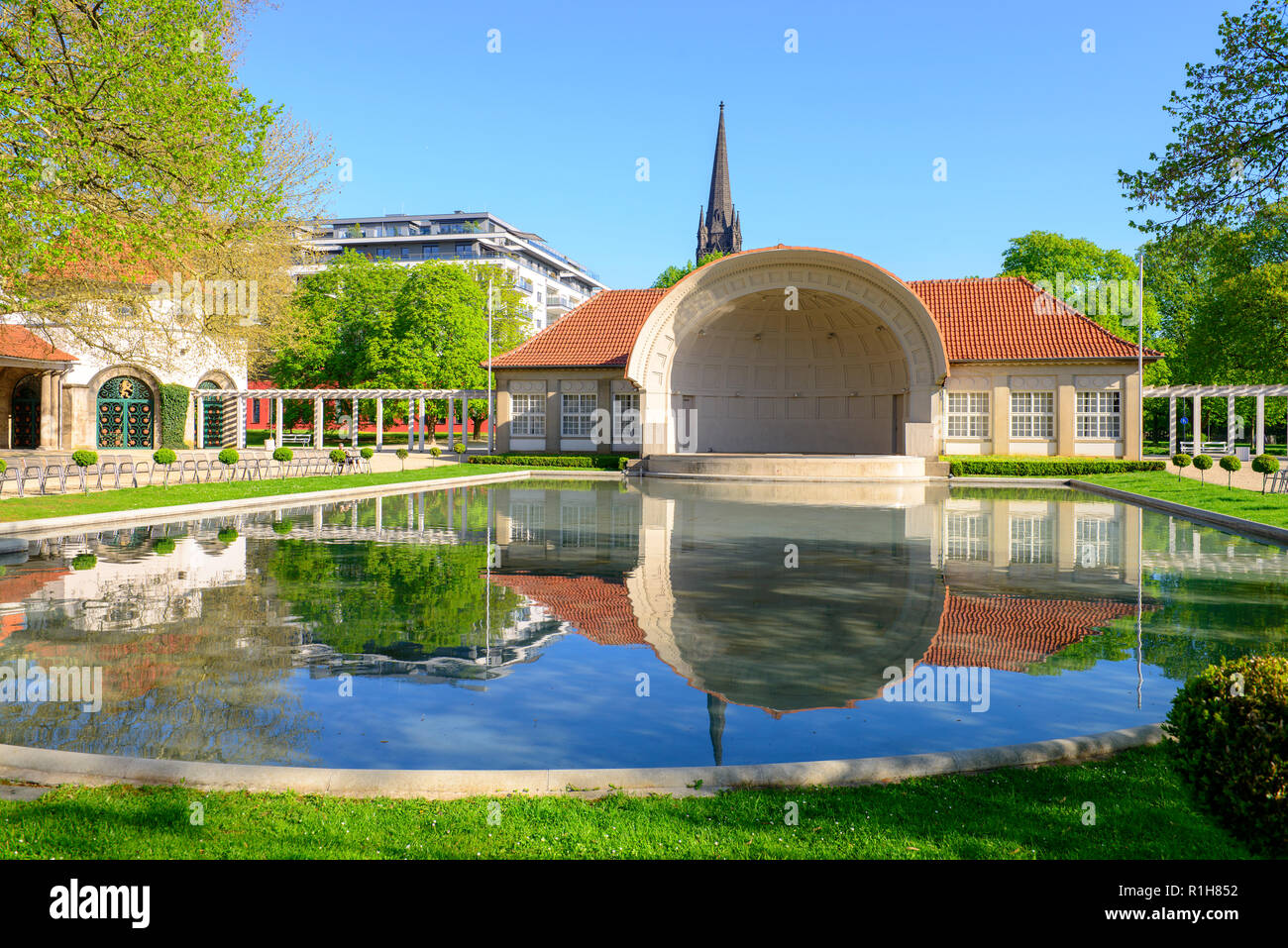 Trinkkuranlage, guérir, Bad Nauheim, Hesse, Allemagne Banque D'Images