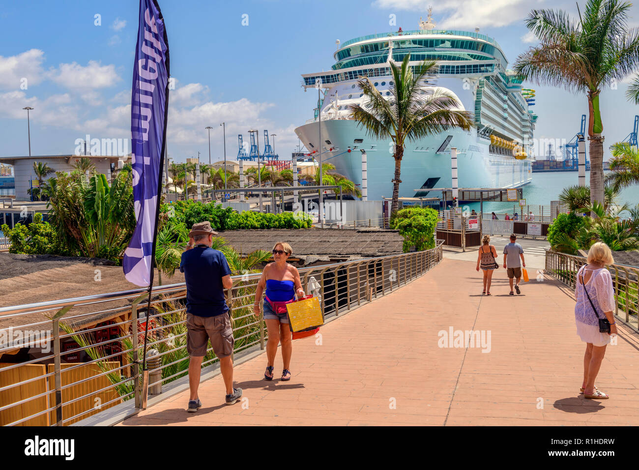 Le navire Royal Caribbean Indépendance de la mer, amarrée à Las Palmas de Gran Canaria Banque D'Images