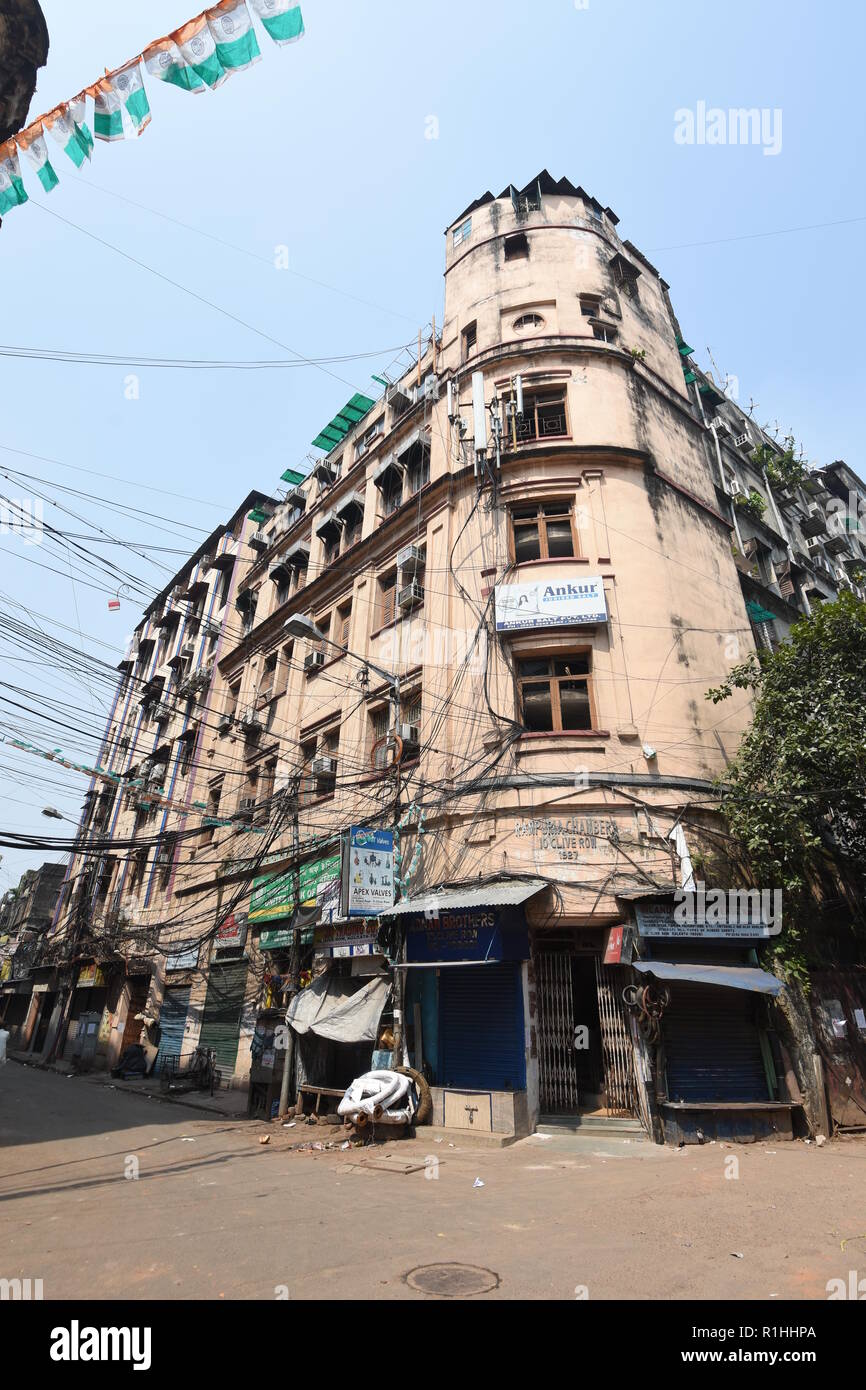 Rampuria Chambers, 10 rangs, Burrabazar Clive, Kolkata, Inde Banque D'Images