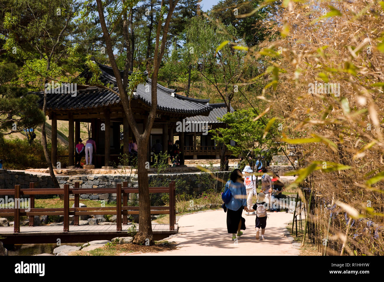 La baie de Suncheon Suncheon dans le jardin national-si, Jeollanam-do, Province de la Corée du Sud. Banque D'Images